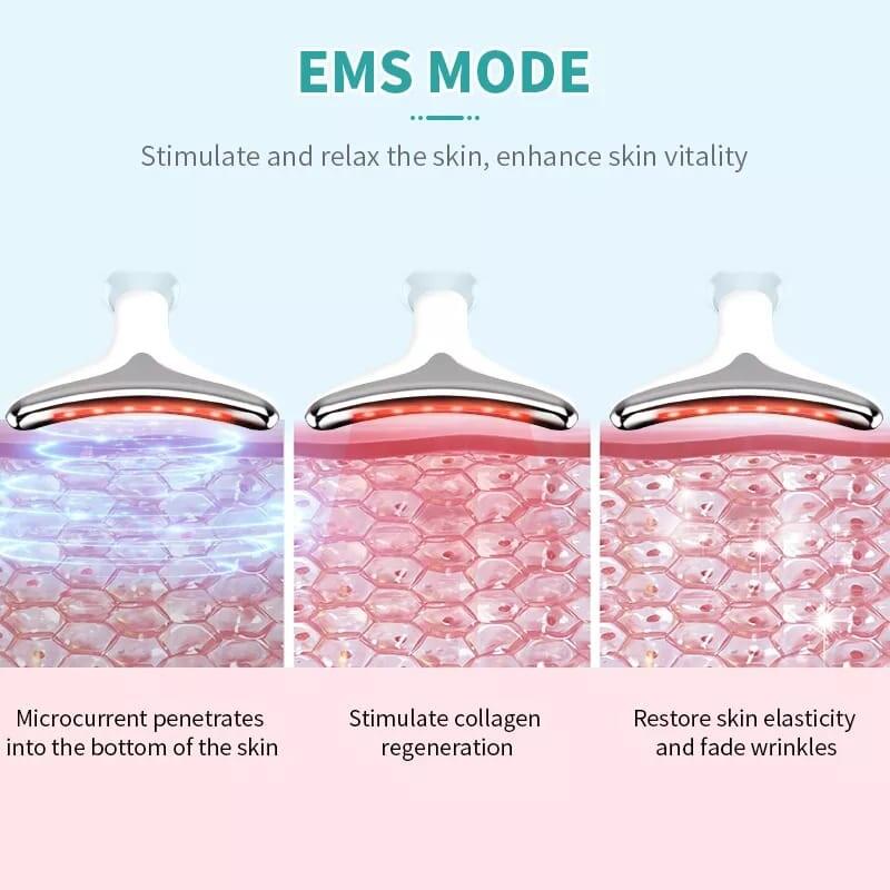 FACEMASSAGE – Masajeador facial con 7 luces LED